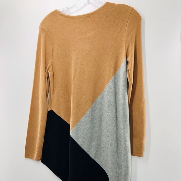 Alfani Asymmetric Multi Color Block Print Tunic - Picture 3 of 5